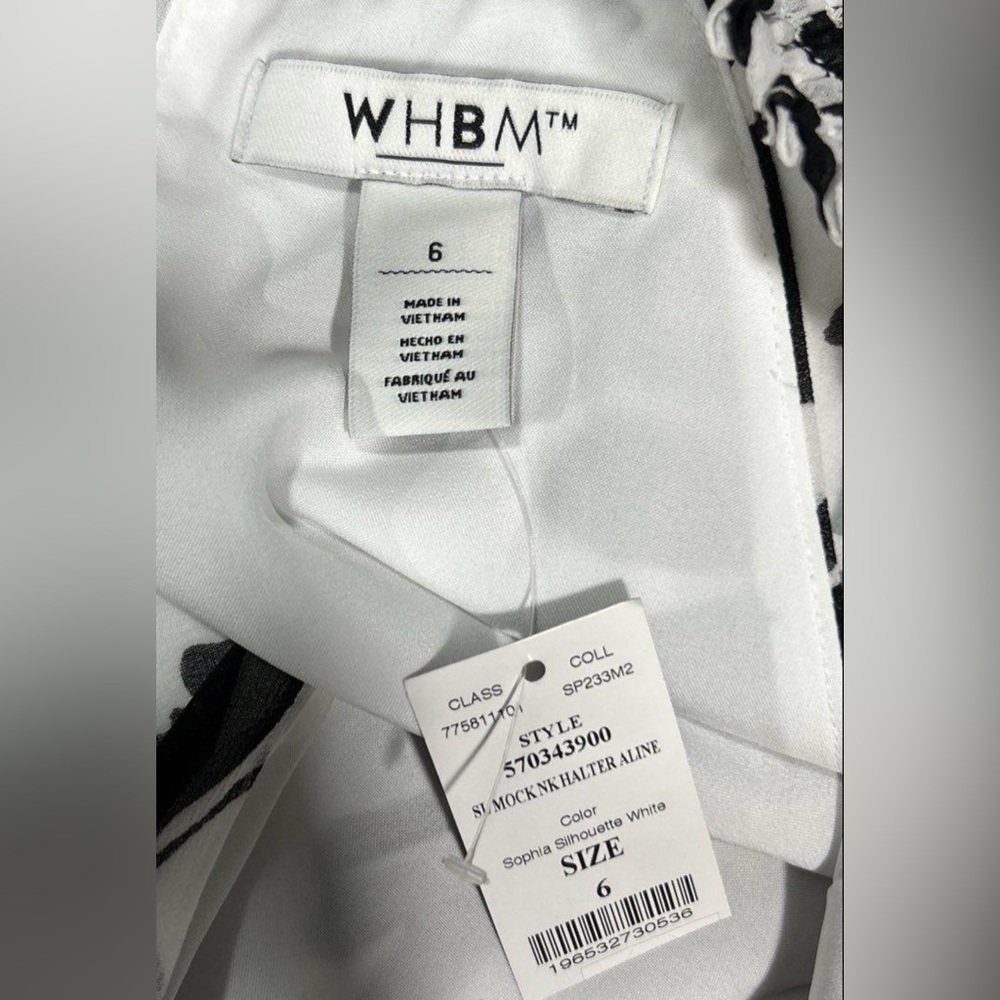 WHBM Floral Halter Neck Dress - Black and White - Picture 4 of 4